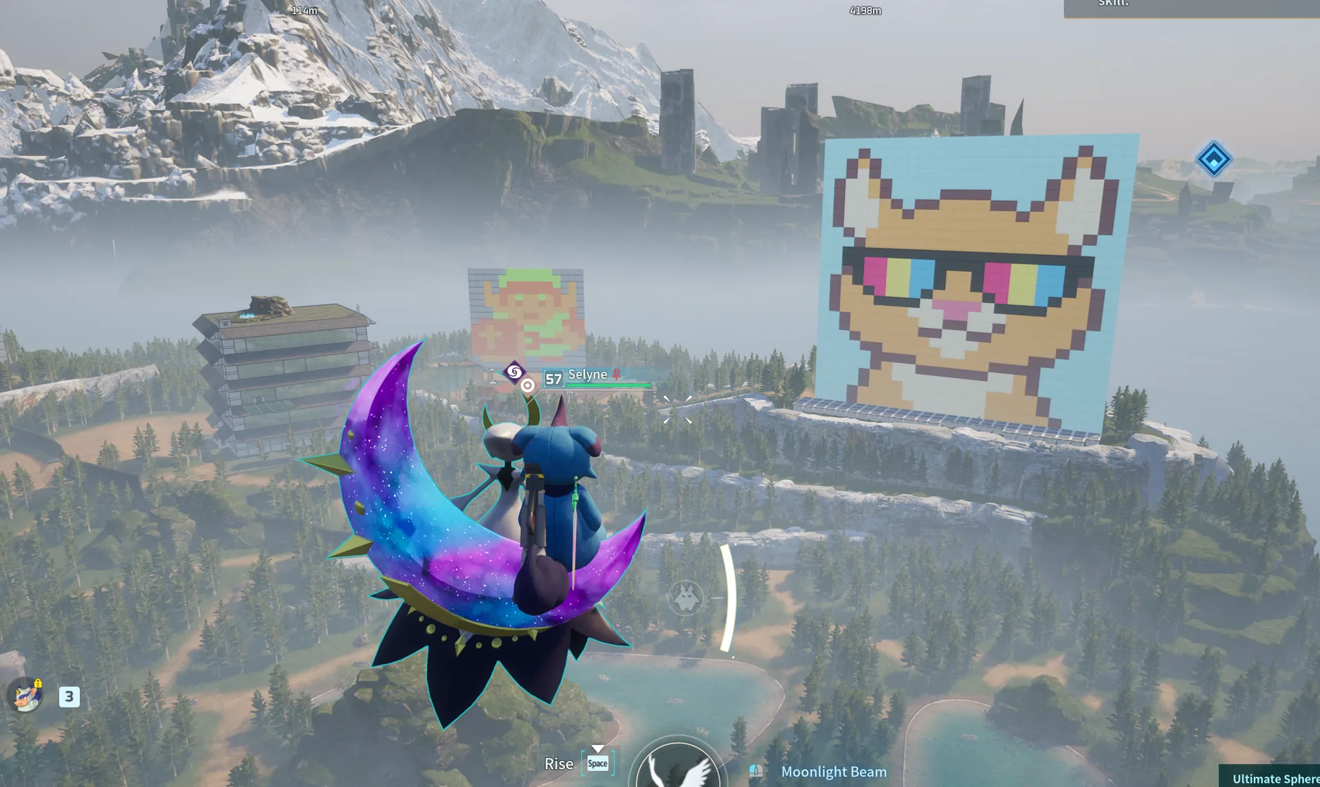 Earlier painted-wall structure built into the Palworld landscape
